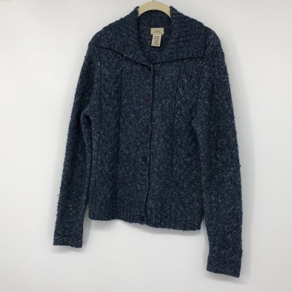 L.L. Bean Navy Women's Knit Cardigan - Picture 13 of 14